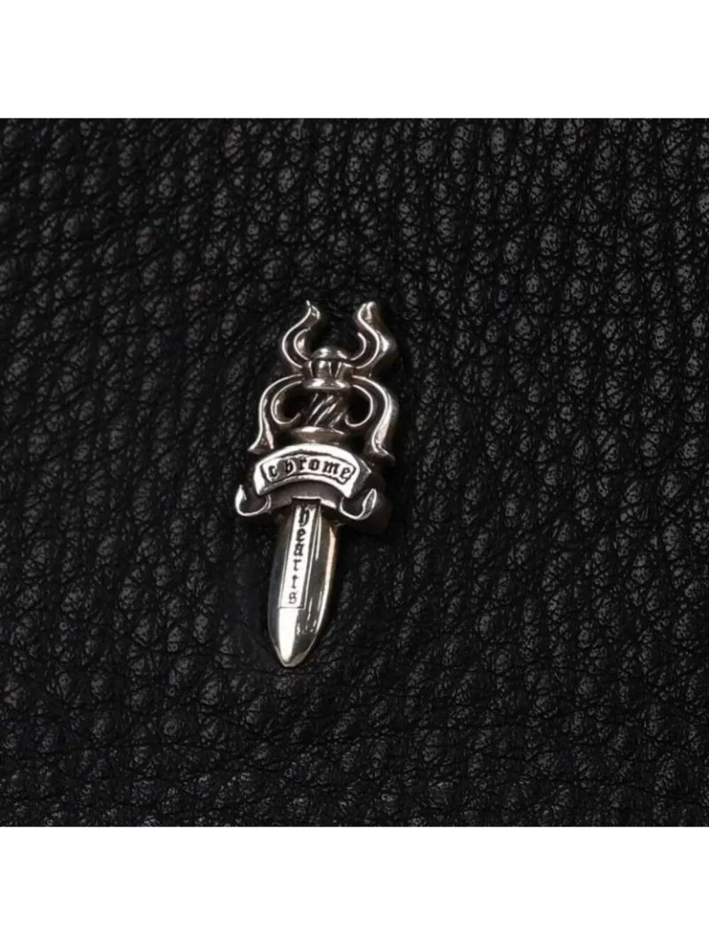 Chrome Hearts Viv Leather Shoulder Bag with Dagger